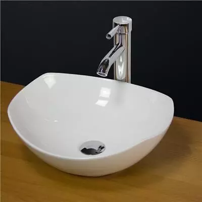 Basin Sink Topmount Countertop Console Bowl Vessel Bathroom 400 B2325 • £39.99