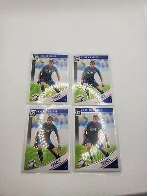 2018-19 Panini Donruss Optic Soccer #132 Kylian Mbappe France Jersey NM Lot Of 4 • $50.95