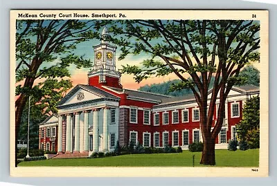 Smethport PA-Pennsylvania McKean County Courthouse Vintage Souvenir Postcard • $7.99