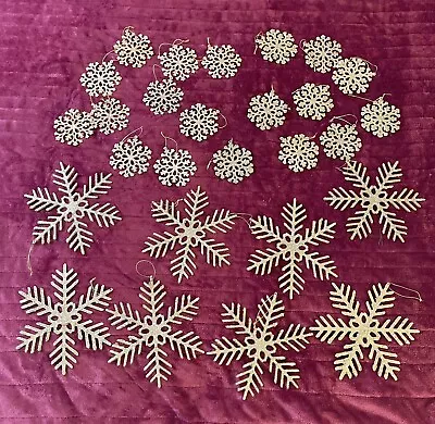 27 Assorted Vintage Christmas Tree Ornaments Snowflakes • $26.33