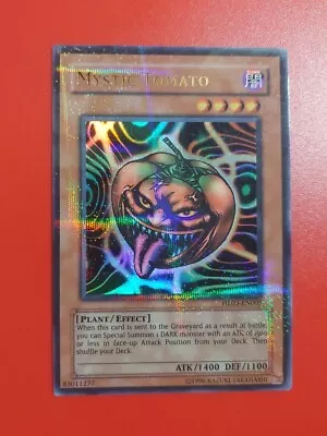 Mystic Tomato Secret Parallel Ultra Rare NM YuGiOh Card HL03-EN005 Not Lcyw • £7.49