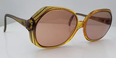 Vintage Christian Dior 2035-20 Brown Green Oval Sunglasses Germany FRAMES ONLY • $78