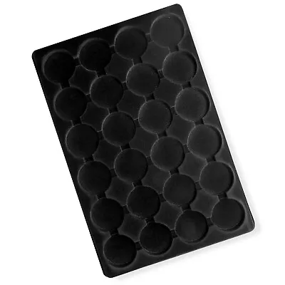 SCHULZ Collection Black COIN TRAY - 24 Circle Compartments ø45mm   BLACK PO24 • £6.97