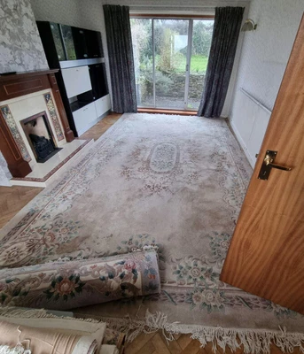 £299.99 • Buy Floral Rug 15ft X 9ft Cream Very Large Huge Carpet