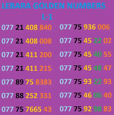£14.99 • Buy Lebara Gold Mobile Number Easy Memorable Business Vip Phone Sim Card New List