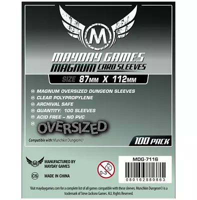 Mayday Games Magnum Oversized Dungeon Sleeves - 100 Pack - 87 X 112 Mm (U) • £2.97