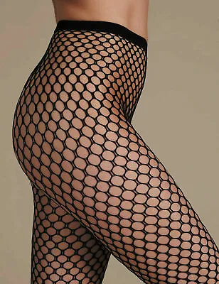 £4.45 • Buy Womens Sexy Fishnet Tights Patterned Black Small Medium Large