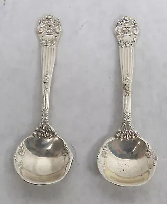 Pair Vintage Towle Georgian Sterling Silver 2 3/8  Salt Spoons • $72