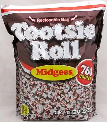 $23.79 • Buy Tootsie Roll Midgees Candy 760 Count Bag Chewy Chocolate Candies Bulk 5 LBS
