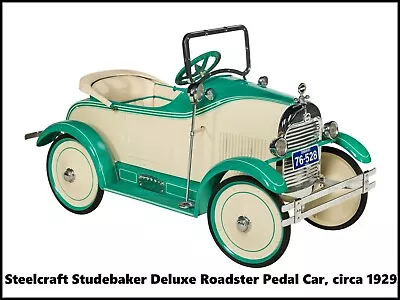 Steelcraft Pedal Cars NEW Metal Sign: Studebaker Deluxe Roadster Circa 1929 • $19.88