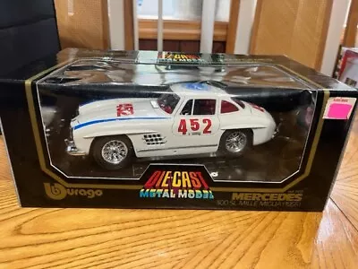 Bburago 1/18 Scale 1955 Mercedes 300 Sl Mille Miglia!!! #452 Cod. 3015 • $45.99