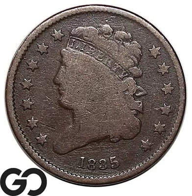 1835 Half Cent Classic Head Scarce Early Date Copper • $12.50