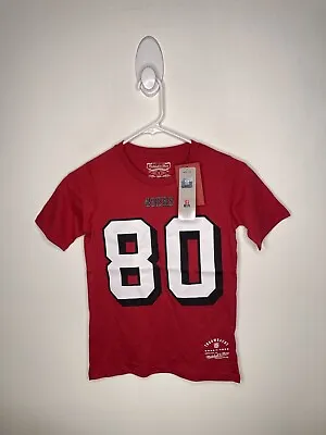 NFL Mitchell & Ness Jerry Rice San Francisco 49ers Shirt Short Sleeve Red • $16.49