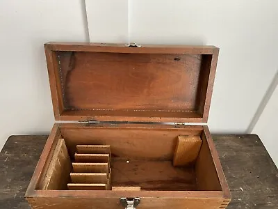 Vintage Brown & Sharpe 15” Wood Dovetail Box Machinist Tool Chest FREE SHIPPING! • $119