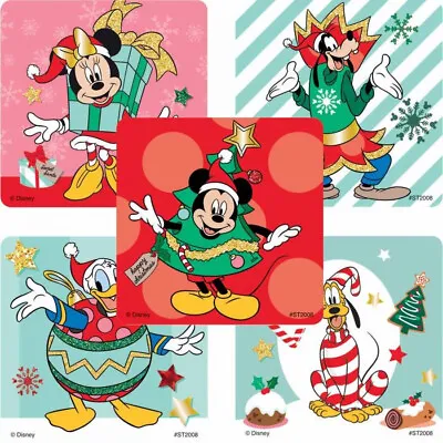 25 Mickey Mouse Friends Secret Santa Stickers 2.5 X2.5  Ea. Party Favors • $3.49