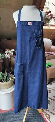 Vtg Crown Overalls Apron  The World Works In Crown Overalls Union Made  Denim • $600