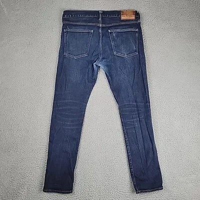 J.Crew Jeans Men's 32x30 Blue Denim Dark Wash 484 Slim Fit Wear In Crotch E5507 • $21