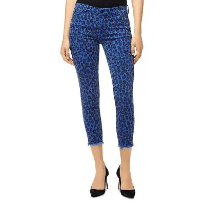 J Brand Womens 835 Blue Animal Print Crop Mid-Rise Skinny Jeans 28 BHFO 8180 • $37.99
