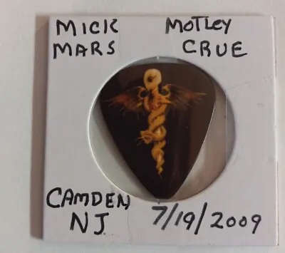 Mick Mars Tour Issued Guitar Pick 2009 Crue Fest / Camden New Jersey 7/19/2009#2 • $29.95