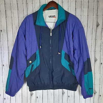 HEAD Men's Jacket Size Medium Sports Wear Blue Purple Turquoise Vintage  • $24.95