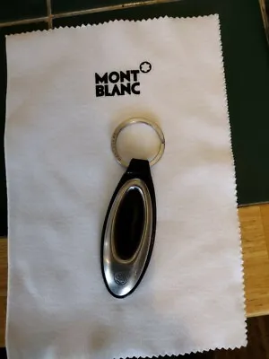 Montblanc Key Ring- Black Alligator Leather W/ Metal Ring • $125
