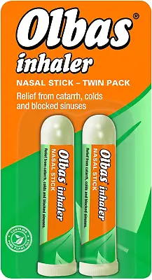 Olbas Nasal Inhaler Pack Of 2 - Nasal Stick - Relief From Catarrh Colds And • £4.64