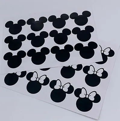 £2.99 • Buy 24 Minnie Mouse And Micky Mouse Vinyl Decal Bedroom Wall Stickers Kids Nursery