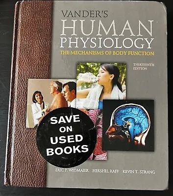 Vander's Human Physiology : The Mechanisms Of Body Function 13th Edition • $24.95