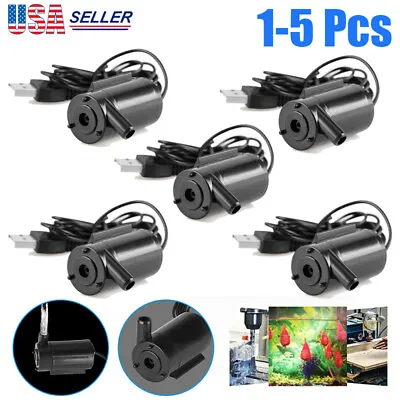 1-5X Water Pump Mini Mute Submersible 5V 1M Cable Garden Fountain Tool Fish Tank • $6.09