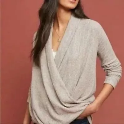 Akemi + Kim Anthropologie Crossover Sweater Top Size Large • $29.99