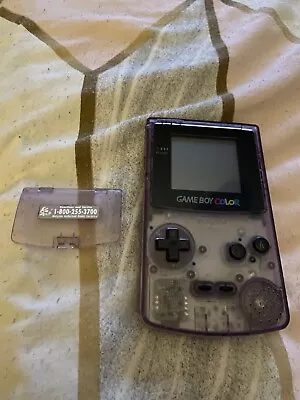 Nintendo Gameboy Colour Console Atomic Purple Clear Tested And Working • £59.99