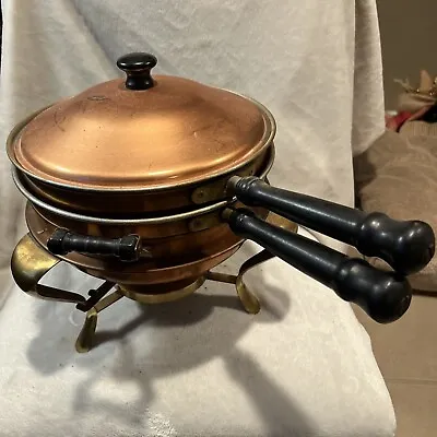 Vintage 6 Piece Copper Fondue/Double Boiler Set By  Coppercraft Guild • $39