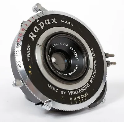 Goerz W. A. Dagor 3 5/8  [90mm] F8 Lens In Factory Mounted Rapax Shutter • $798