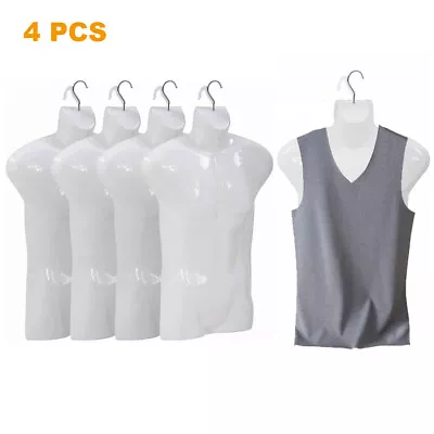 4 PCS Male Mannequin Torso Dress Form Sewing Manikin 30 Inch W/Metal Hook White • $42.59