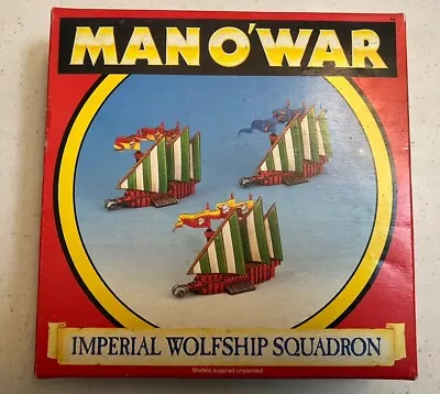 Games Workshop Man O' War Imperial Wolfship Squadron Painted. • $39.95