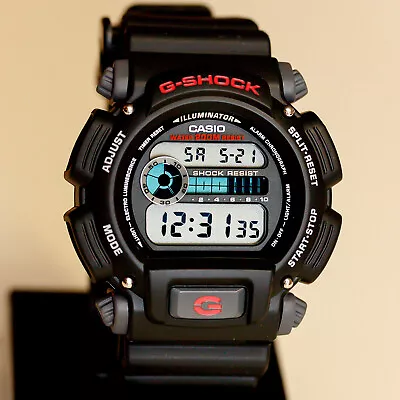 Casio DW-9052-1V Mens G-Shock Chronograph Watch 200M WR Resin Black Sports New • $109.95