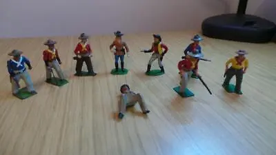 HB174: Britains / Crescent Lead Cowboys  X 9 - Repainted • £18