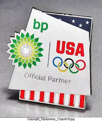 Olympic Pins 2012 London England Uk Bp Petro Sponsor Partner Team Usa Flag&rings • $4.99