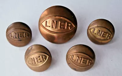 £9.99 • Buy 5 X London North Eastern Railway LNER Buttons - Eric Gill Totem Style 1936 - 47