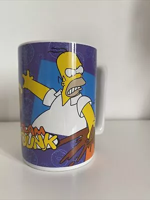 £18 • Buy Vintage Simpsons Large Square Handled Mug 2002 Kinnerton Homer Slam Dunk Y2K