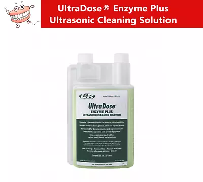 Dental Ultradose Enzyme Plus Ultrasonic Cleaning Solution 32 Oz Bottle - L & R • $19.45
