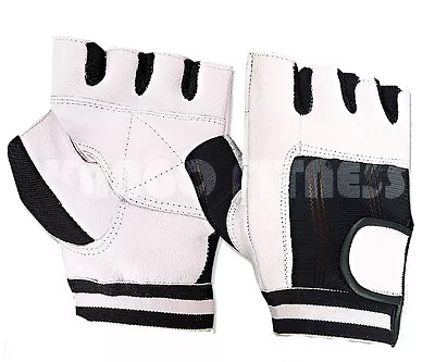 £3.99 • Buy Padded Weight Lifting Leather Gloves Fitness Training Gym Cycle Exercise Sports
