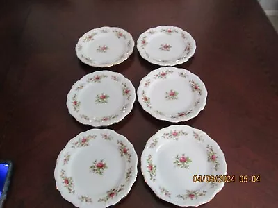 Johann Haviland Moss Rose - Set Of 6 Bavaria Germany Small (Bread) Plates • $32