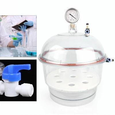 $71 • Buy Laboratory Desiccator Vacuum Jar Dessicator PP/PC Vacuum Dryer With Lid NEW