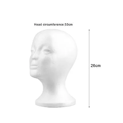 White Female Foam MANNEQUIN Head Holder Stand Display Wig Hat Glasses 11  • $7.14