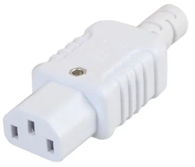 PRO ELEC - Rewireable IEC C13 Connector White • £8.36