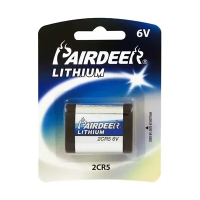 1 Pack X 2cr5  Pairdeer 6v Camera Battery Batteries Photo Accessories Lithium • $14.49
