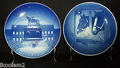 B & G 1970 & 1975 Jubilee Christmas Plates Amalienborg & Christmas In The Stable • $30
