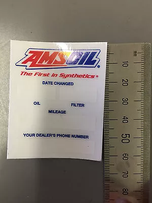 Amsoil Oil Service Interval Reminder Sticker Window Cling Type X 10 Labels • $2.50