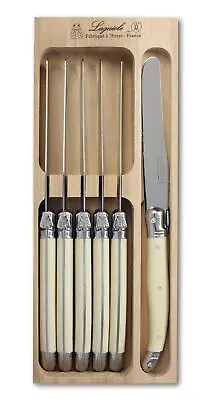 Laguiole Dinner Knife Set Of 6 High Quality French Cutlery In Wooden Gift Box  • £54